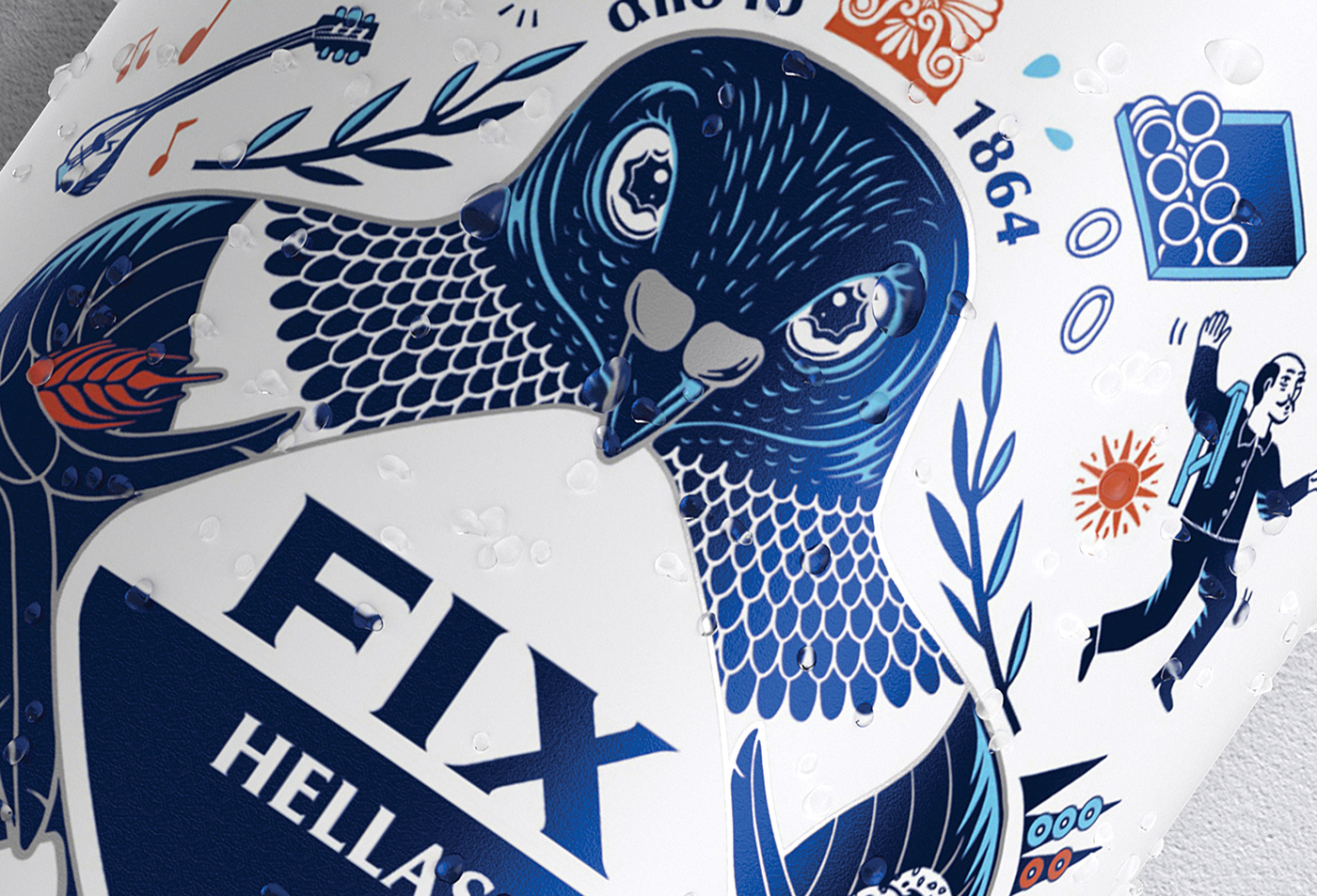 國際包裝設計分享：希臘啤酒包裝設計 FIX HELLAS，充滿地域特色