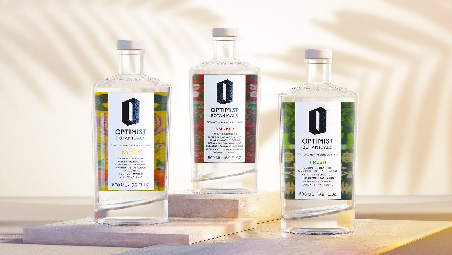 不含酒精的酒，Optimist Botanicals包裝設(shè)計(jì)欣賞